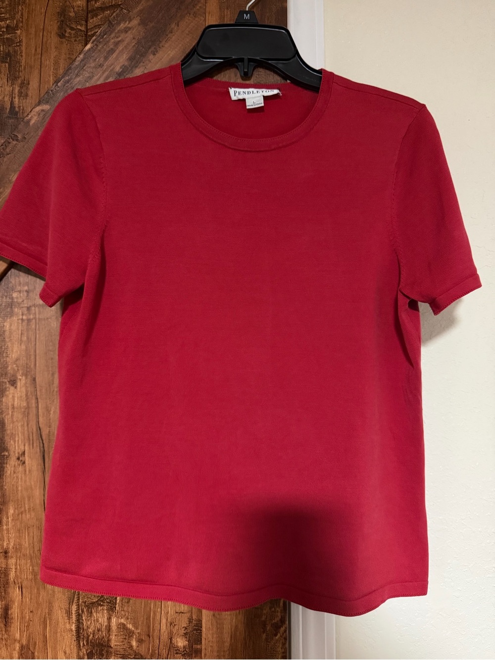 Pendleton Women's Silk Blend Crewneck short Sleeve Top Short-Sleeve Crewneck L
